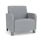 Lesro Siena Lounge Reception Wide Guest Chair with Front Casters, Walnut Wood Back Legs, RS Fog Upholstery SN1201 - alternate 1